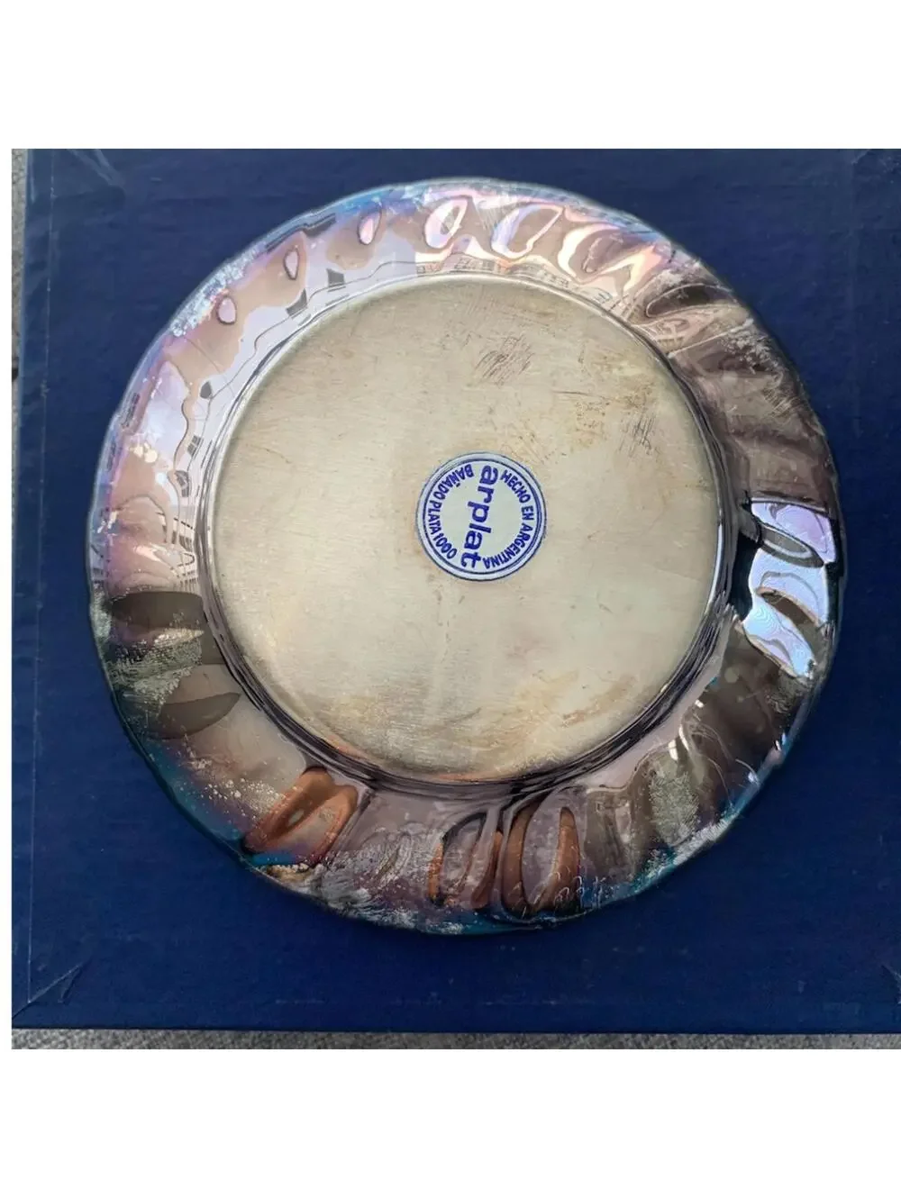 Vintage  Silver Plated  decorative plate in original box